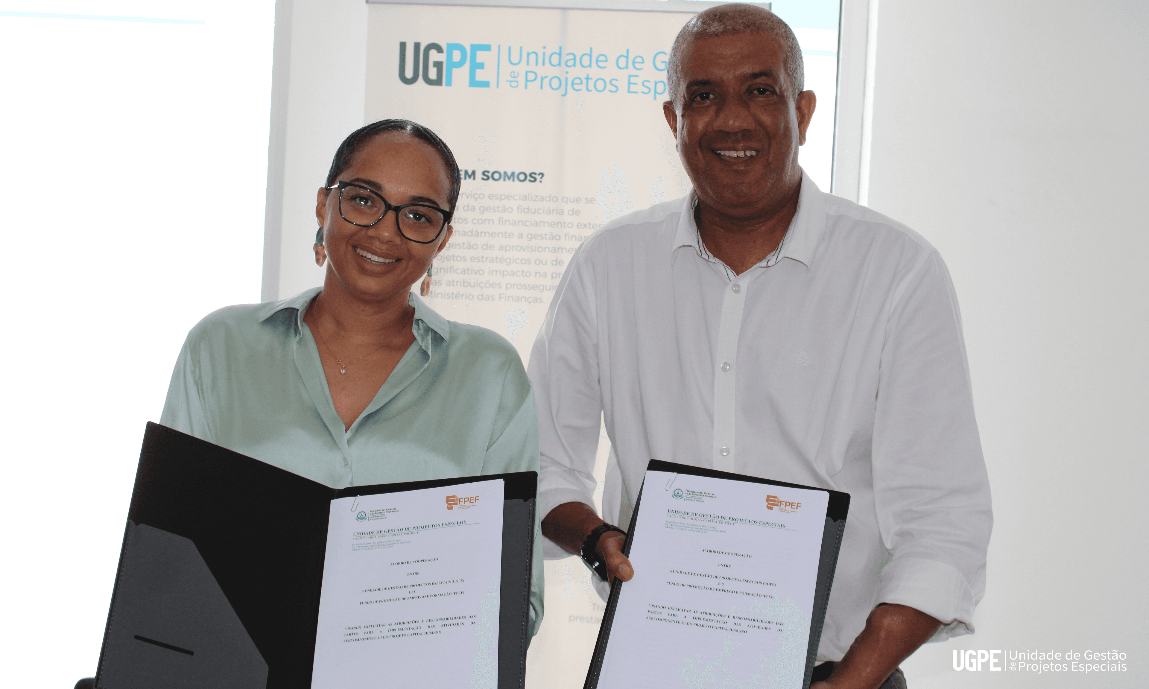 Unidade de Gestão de Projeto Especiais e Fundo de Promoção do Emprego e da Formação assinam acordo de cooperação no âmbito da implementação do Projeto Capital Humano
